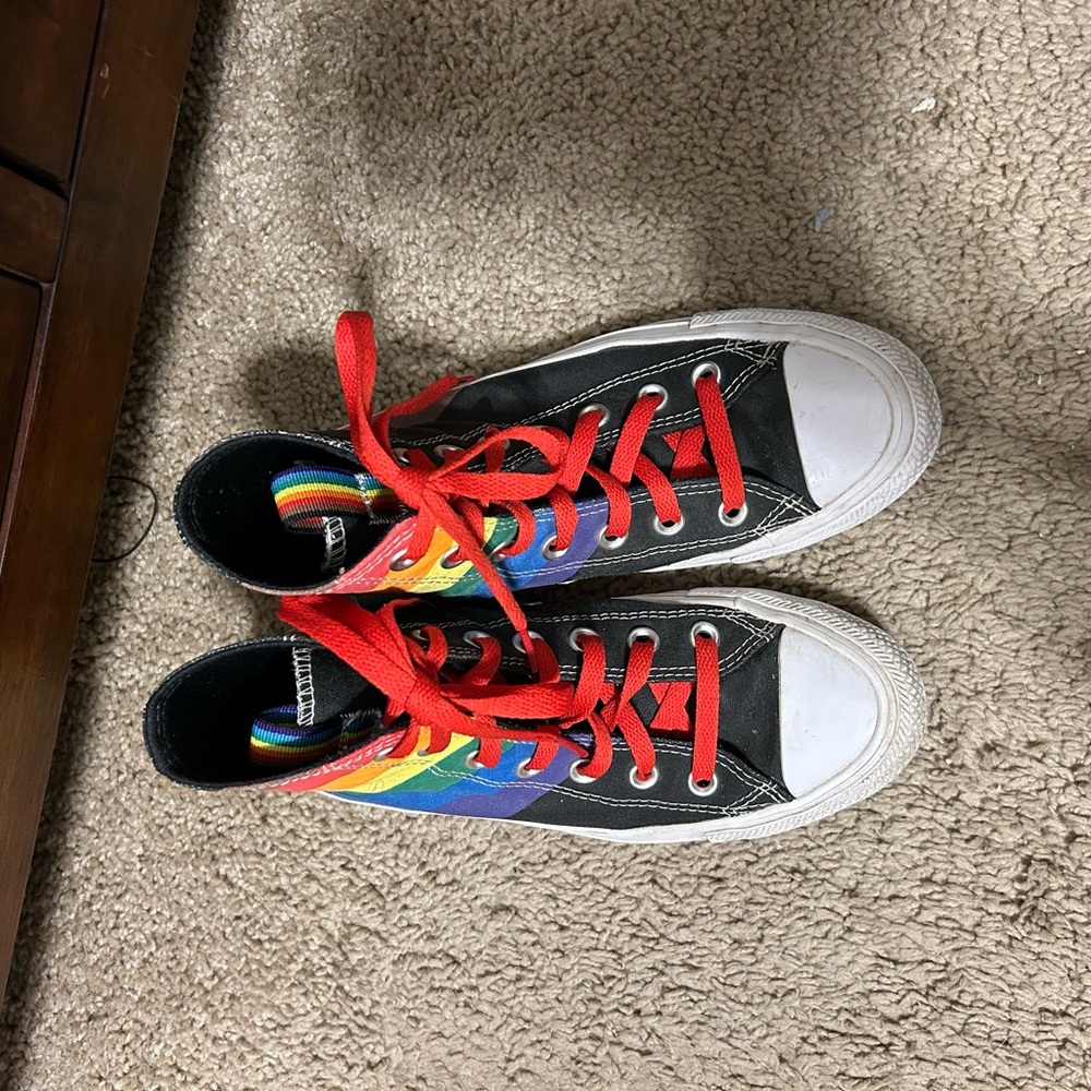 Converse  Black Rainbow Sneakers